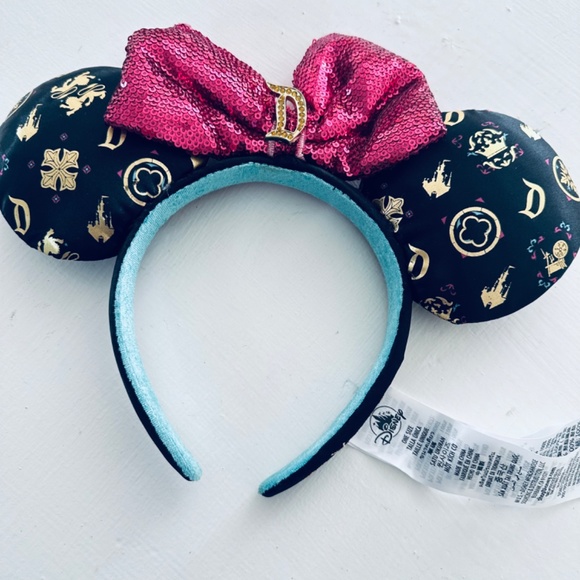 Disneyland Minnie  Mouse Ear Headband w/Sequined Bow -Sleeping Beauty Castle main image 6